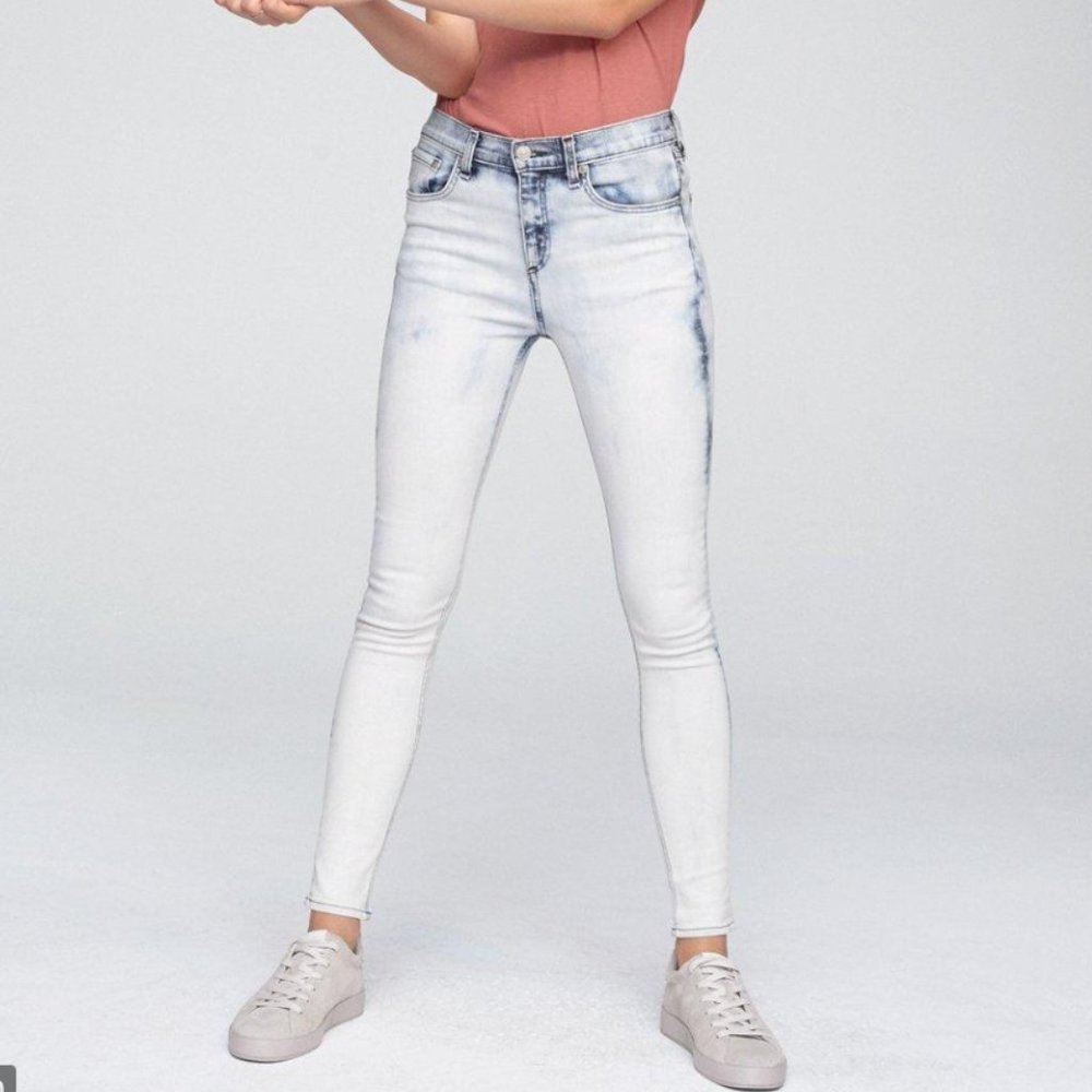 Rag and Bone High Rise Skinny Bleach